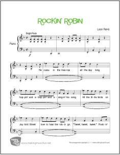 Rock Songs For Kids Easy Piano Sheet Music Bluebird Music Lessons